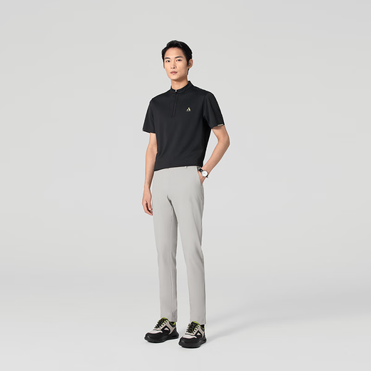 威可多（VICUTU）男士短袖T恤夏季新款通勤舒适凉爽时尚短袖VCW25263133 黑色 M