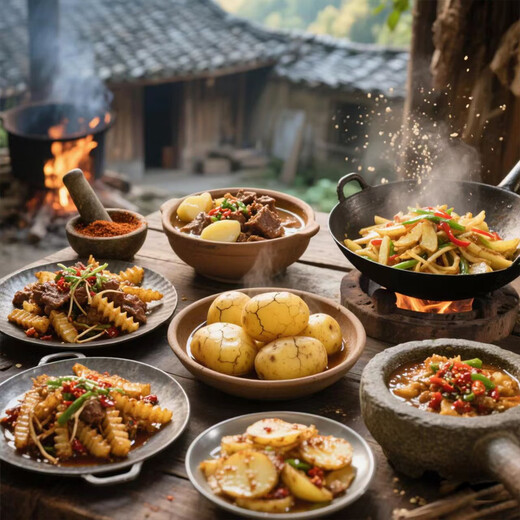 Grandma Qian's fresh potatoes and vegetables, Guizhou alpine potatoes, yellow skin and yellow heart, breakfast mashed potatoes, spicy hot pot ingredients, yellow skin potatoes, 5Jin Jin equal to 0.5kg, boxed (net weight)