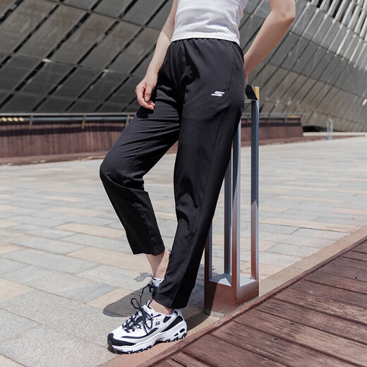 斯凯奇（Skechers）g套装女 运动服跑步健身训练白色POLO衫翻领短袖T恤 直筒裤休闲裤 女两件套/POLO衫+长裤 M