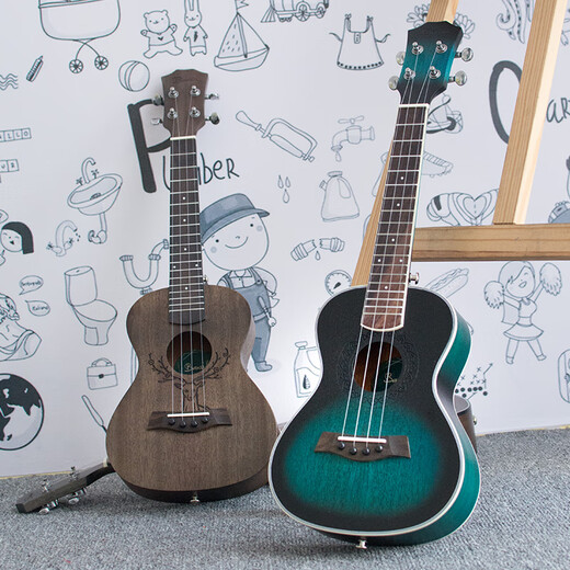 Classton Ukulele-Anfänger-Studenten Erwachsene Frauen Männer 23-Zoll UKLILI Kinderanfänger kleine Gitarre 23-Zoll blau Avatar ++ Unterrichtszubehör Geschenkpackung