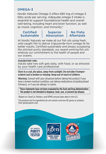 Nordic Naturals American Nordic Naturals Kinder Omega-3 Omega-3-Zitronen 690mg Ölfisch