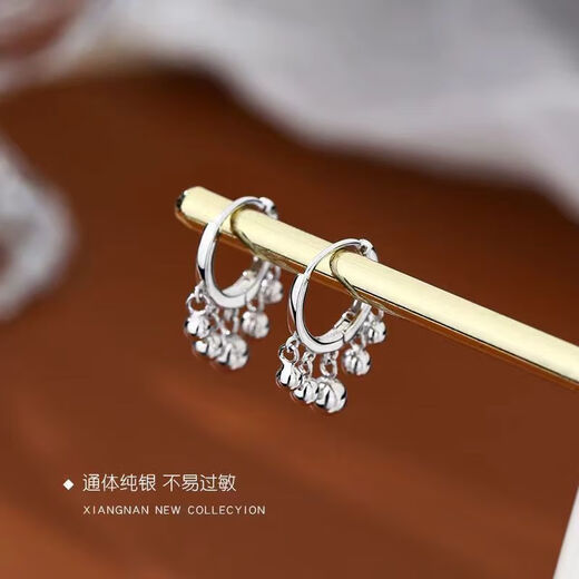 KZD999 sterling silver pure silver earrings for women, niche ear rings, temperament, anti-allergic, light luxury pure silver earrings, earrings, same style, 4.58g (sterling silver pair), same style