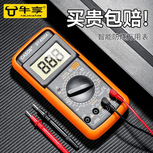 Fluke Multimeter Digital High-Precision Voll intelligente Anti-Verbrennungsmesser Elektronische und elektrische Spezialhaushalts-Set DT9205A DT9205A Standard mit 9-V-Batterie + Meter Stift + Anweisungen