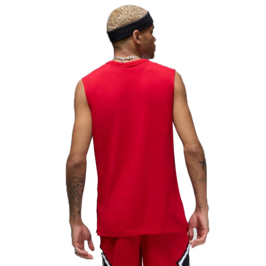 Футболка с без рукавов Джордана Краткое дышащее дыхание Jordan Sport Новый год красный жилет Fn5857-687 Red S