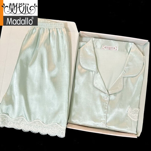 Pajama de seda de hielo modal para mujeres en verano La nueva versión coreana de verano se puede usar con pantalones cortos de seda de hielo pantalones cortos en el exterior. 9208 ALTA DE ALTA DE ALTA CALIDAD MATIS M 70-95JIN [JIN Igual a 0,5 kg]