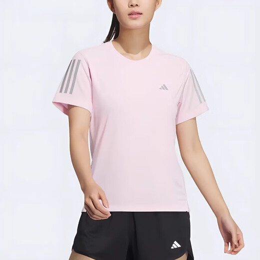 阿迪达斯 （adidas）2025夏季新款女子跑步运动训练休闲圆领短袖T恤JF1478 JF1477 S 体重 参考 95-110斤