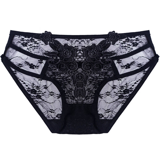 
Yan Beiwei modal sexy lace underwear for women, hollow markless large size new low-waist thin thong briefs 922 black 239 black 234 black 983 black 4 strips M [80-110Jin [Jin equals 0.5 kg]]
