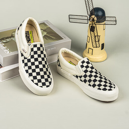 VANS范斯中性鞋Slip-On VR3低帮经典帆布鞋休闲鞋 一脚蹬 棋盘格 40