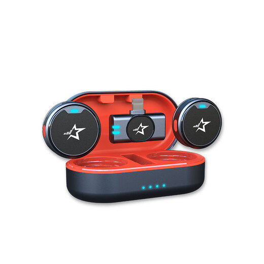 Xingshang Wireless Lavalier Microphone Sound Card Single and Double Outdoor Noise Reduction Vlog Douyin Bilibili Live Short Video Interview Camera Apple Android Mobile Phone Computer Radio Microphone Xingsang V2 Lavalier Microphone One for Two Apple Edition Double Use Official Standard