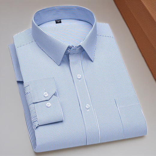 Lilan men's business formal long-sleeved white shirt large size loose professional short-sleeved trendy square collar black Korean style shirt 6629 41