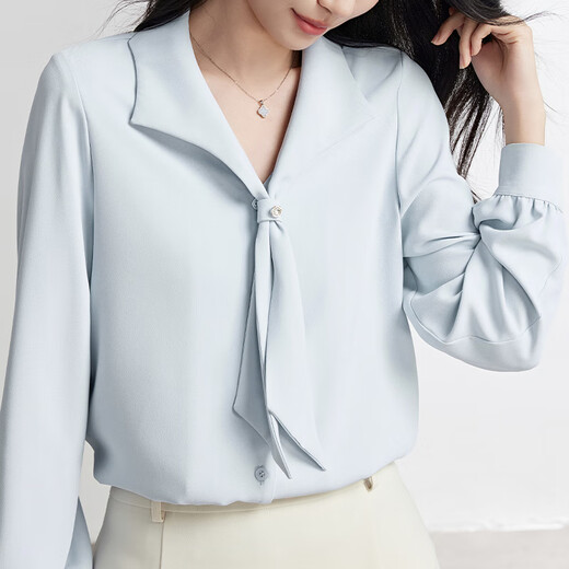 Lady Bird white shirt, women's professional attire, high-end interview formal top, small man's daily commuting inner long-sleeved shirt
