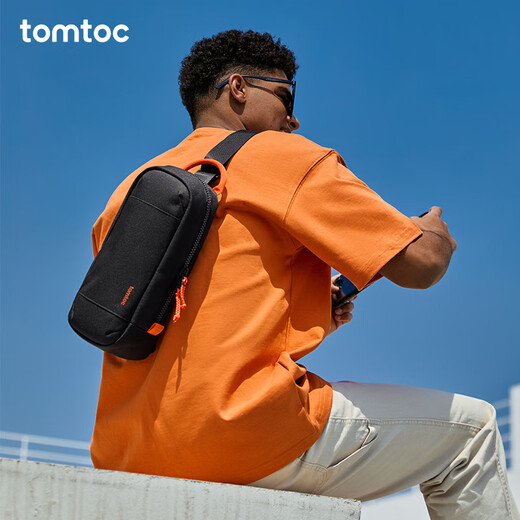 TomtocSwitch2 storage bag crossbody bag handheld NS cassette storage accessories commuter shoulder bag game peripheral controller gift G49 dark and light gray