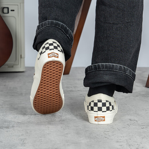 VANS范斯中性鞋Slip-On VR3低帮经典帆布鞋休闲鞋 一脚蹬 棋盘格 40