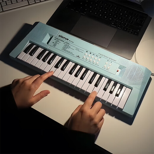 Piano électronique d'entrée de gamme pour les débutants pour enfants 37 Clés peuvent jouer des instruments de musique 61 touches pour les jouets de musique à domicile pour garçons et filles 61 touches rose piano [set 4 pièces / batterie ordinaire]