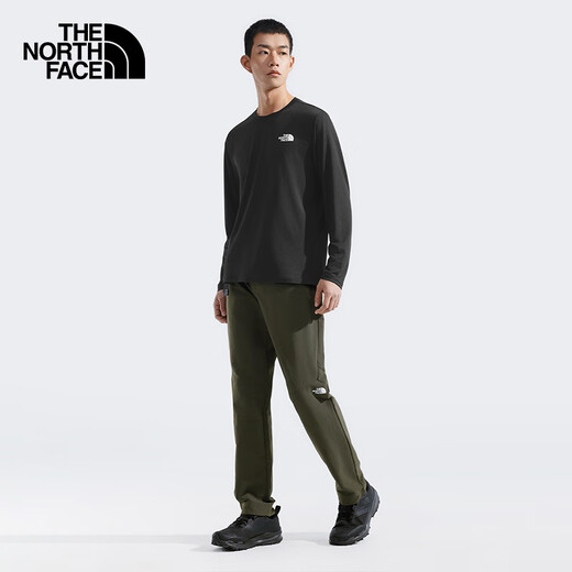 The North Face (The North Face) long-sleeved T-shirt men's 24/7 quick-drying sports outdoor moisture-wicking and breathable 25 autumn and winter new products | 8DG5 JK3/Cosmic Black L/175