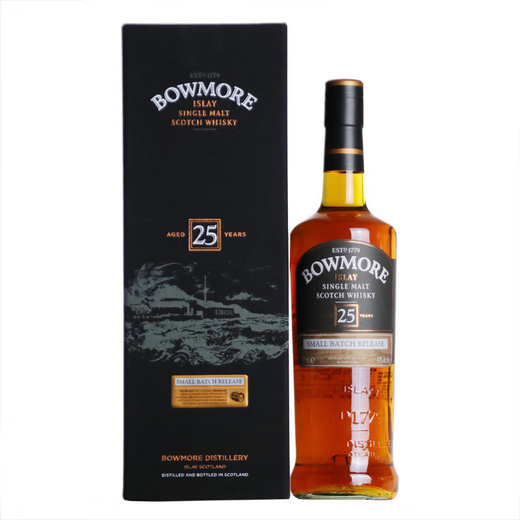 波摩行货 Bowmore 宾三得利旗下单一麦芽威士忌 苏格兰原瓶进口洋酒 波摩 25年700mL