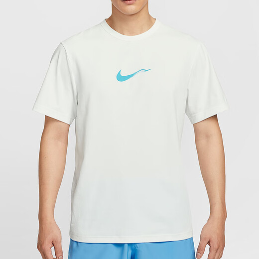 耐克（NIKE）短袖t恤2025夏季新款HYVERSE DRI-FIT男子速干半袖圆领上衣 白色蓝色银HV4882-121速干 3XL