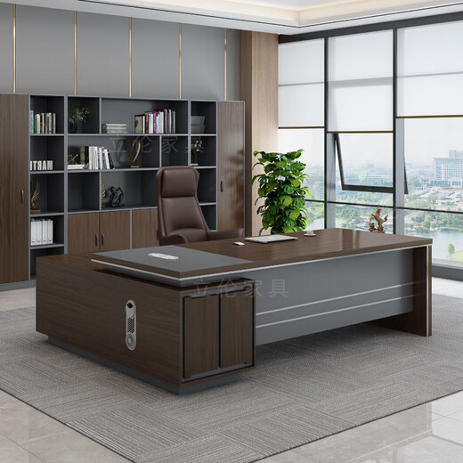 Li Lun boss desk office desk and chair combination office president desk simple modern executive desk 1.6 meters boss desk