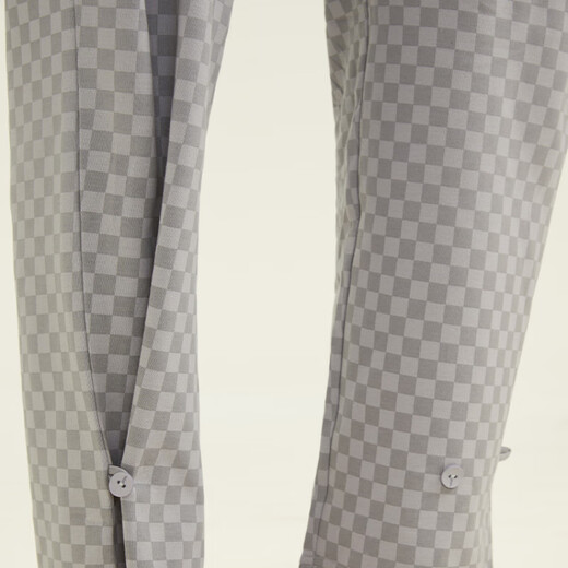 Hengyuanxiang a cuadros Pajamas Pajamas Men y mujeres Caballero de ropa de manga larga de primavera y verano