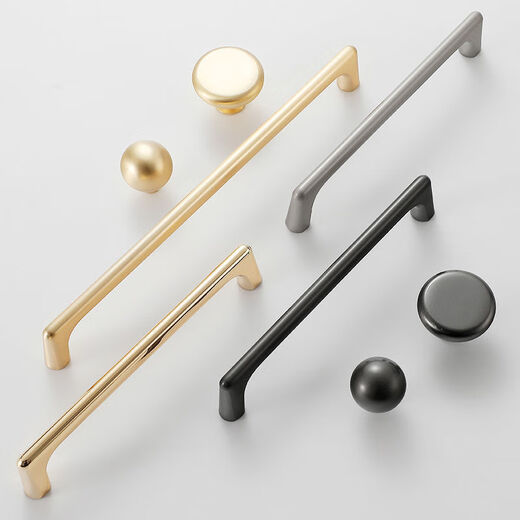 CLCEY modern simple gold solid zinc alloy single hole handle cabinet drawer wardrobe shoe cabinet door handle furniture hardware store manager recommendation 6169-single hole