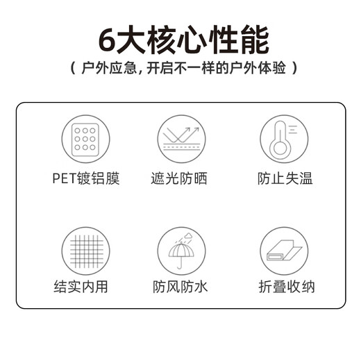 VMP outdoor emergency blanket, rescue blanket, earthquake portable survival blanket, aluminum film to prevent cold and hypothermia, thickened compressed insulation blanket, gold and silver double-sided