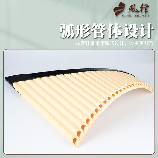 时笙26管排箫易学排笛初学者小学生教学成人儿童入门弧形演奏 26管演奏款象牙白