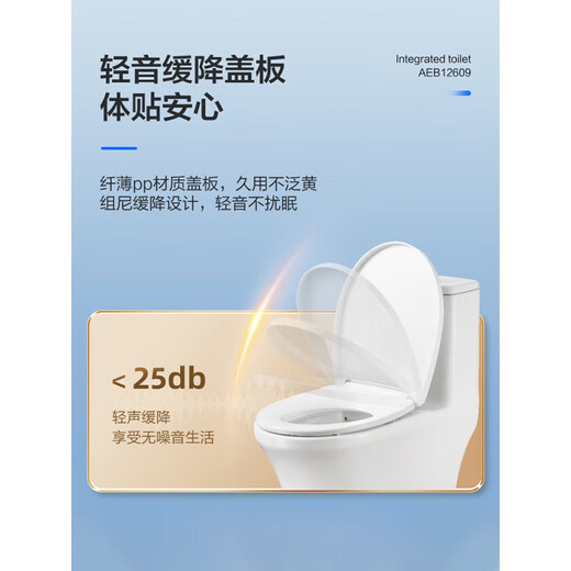 箭牌（ARROW）马桶家用卫浴小户型抽节水除臭虹吸式大冲力坐便器12609 【小户型双重瞬冲马桶】AEB12609 305mm
