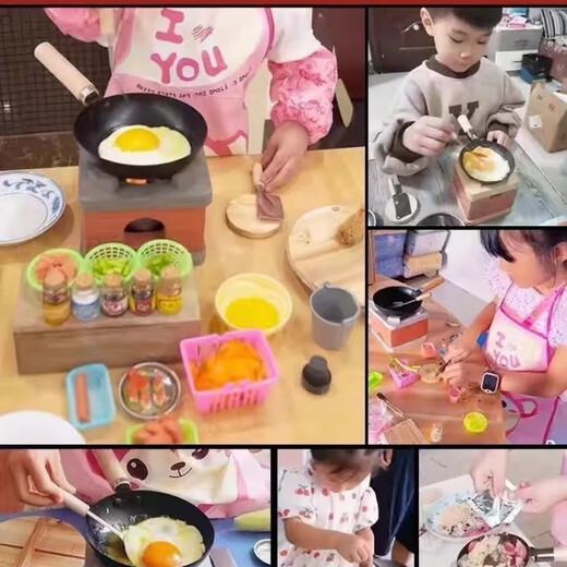 ZOCO网红迷你小厨房真煮套儿童过家家真实版做饭厨具套装男女孩玩具 【升款-体验厨房】