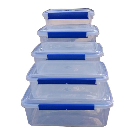 Xushansi transparent rechteckige Frischwahrnehmungsbox mit Deckel Plastik Gewerblicher Kapazität Futterkasten Kühlschrank Spezielle Aufbewahrungsdichtungskiste Dicke Dichtungsmodell 9902 15L