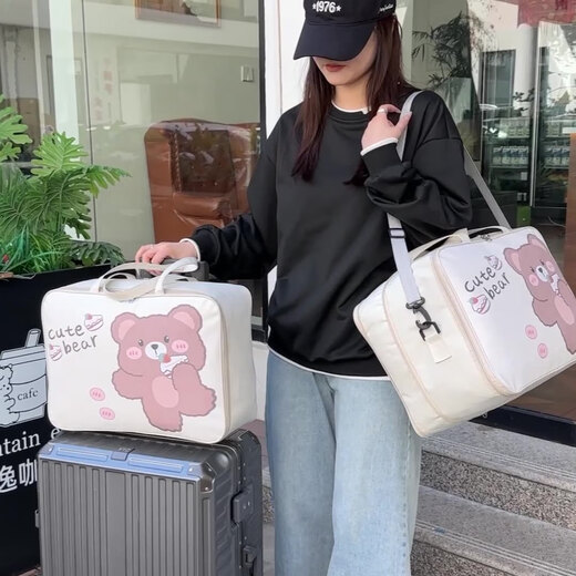 乐活旅行手提行李箱上的可套拉杆配套女士短途旅行包女便携登机帆布收纳袋