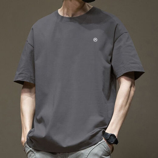 GTYUWVG AMÉRICAINE TRENDE TRENDE Japonais et coréen Nouveau t-shirt à manches courtes pour hommes et femmes T-shirt décontracté à mi-manche pour hommes et femmes blancs 1365 L