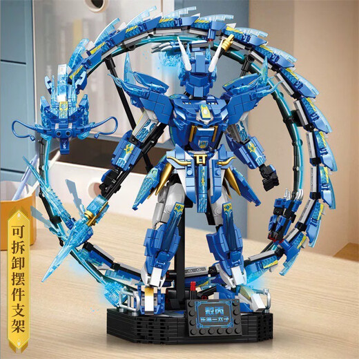 2025新款小颗粒积木哪吒机甲男孩子拼装玩具6-12岁模型礼物 M1- 坦克变浩天机甲757 颗粒