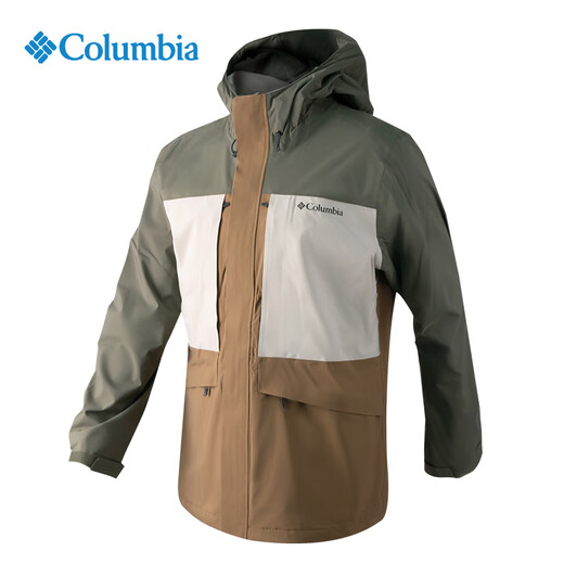 哥伦比亚（Columbia）冲锋衣男25春夏户外防水耐磨登山服连帽单层外套XE4839 011 S