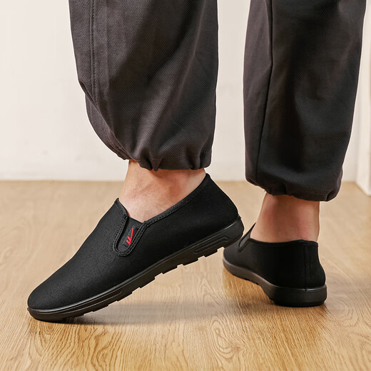 Warrior canvas shoes men's shoes casual shoes lightweight wear-resistant versatile board shoes WXY(S)-6228 black 43