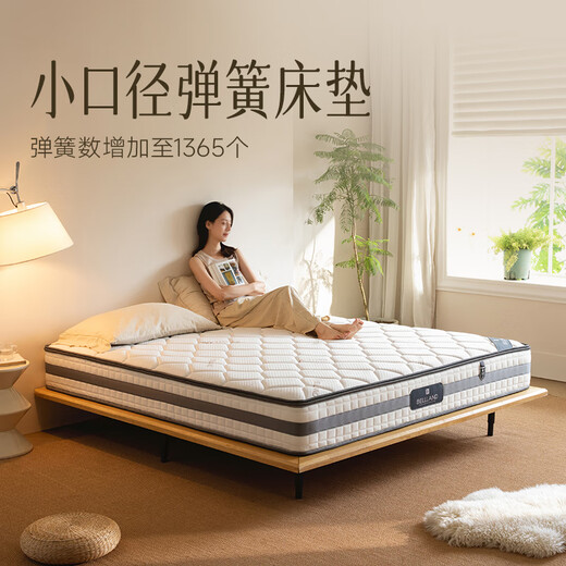 珀兰（bell land）泰山床垫 家用独立弹簧天然乳胶软硬护脊 席梦思厚黄麻椰棕垫 S2款:[黄麻+1365个小弹簧]偏硬 1500mm*2000mm