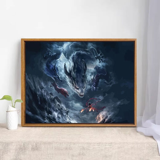 Yonghuan 2025 Nezha 2: The Demon Child’s No Sea Digital Oil Painting DIY PEINS PEPTABLE DÉCORAGE SENSOR