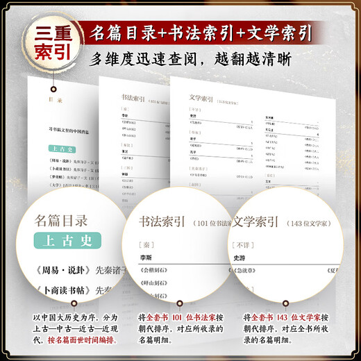 [Geschenkbilderrahmen + Kalligraphie und Gemälde] Fünftausend Jahre chinesischer Kalligraphie (voller 4 Bände von Collector's Edition Geschenkbox): 1.300 Seiten von großartigen Werken, 300 berühmte Werke ewiger Werke, 220 Kulturmeister, 500.000 Wörter Manuskript