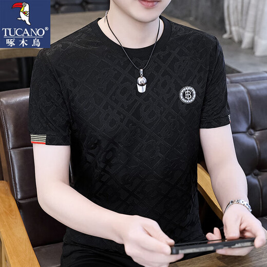 Camiseta de manga corta de la manga de seda de pájaros pájaros de la carpeta de la camiseta delgada de la camiseta delgada de la camiseta delgada de verano de 2025.