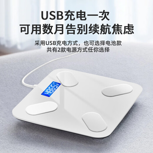 Xiaomi Wolf Electronic Scale Weight Scale Charging Model Human Scale Weighing Precision Weight Loss Special High-precision Intelligent Human Fitness Sports Healthy Baby Weighing Small Home Bean-Recharge Model Charging Model
