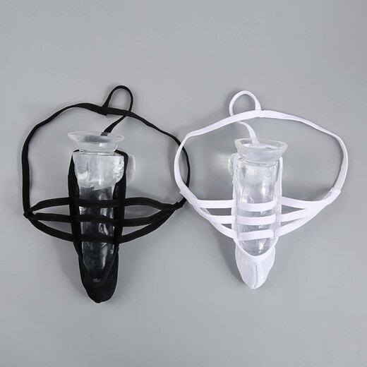 Niedrig taillierter schwuler Tanga, Glas Seide transparent