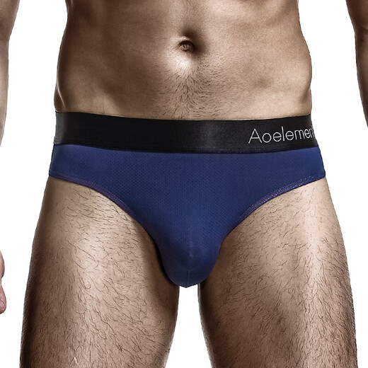 Couleur solide à taille basse masculine u convex élastique de glace serrée en soie sexy sous-vêtements en t-trousseur lisse hanp