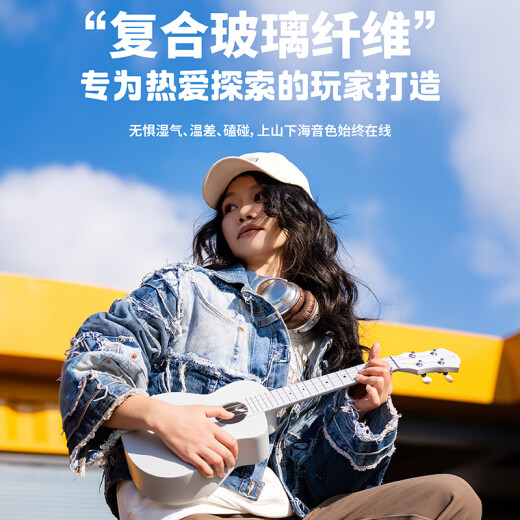 彩虹人（aNueNue）LYRA复合玻璃纤维23寸尤克里里小吉他轻便户外防水aNueNue 冷灰