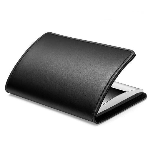 
Geboni business card box real cowhide business card holder men and women business card bag business gift business card box large capacity card bag card holder curve black [cowhide material]
