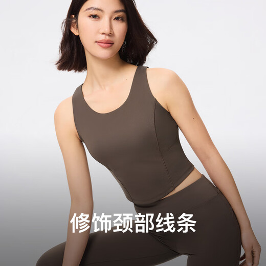Keep运动瑜伽内衣25夏季新品女健身户外自带胸垫百搭文胸瑜伽背心 燕麦奶 M