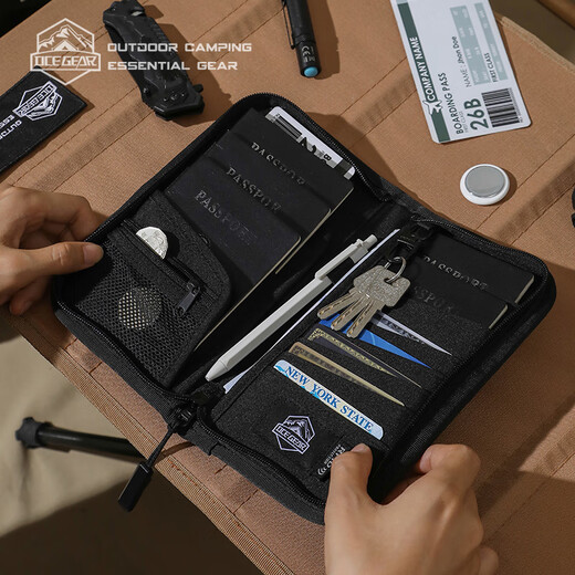 Oce Gear Crossbody Passport Clip RFID Antift Brushing Travel Id Sac Sac de passeport à l'étal