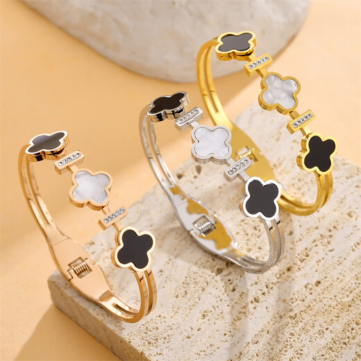 Jinyangyi K gold European and American gold bracelets without fading zircon diamond niche design simple bracelet bracelet 9928-Gold