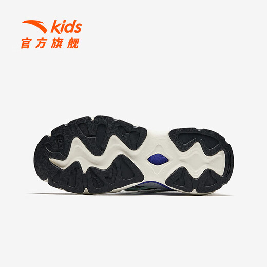 ANTA Children's Sports Shoes Men's Big Children's Shoes 2025 Summer New Millennium Frame Outdoor Sports Shoes Beach Shoes Black/Mud Lime/Solution Green-1 34