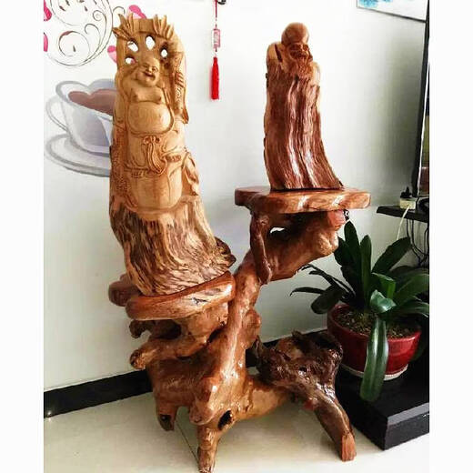 
Yonghuan Log Root Carved Floor Tree Root Natural Ornament Living Room Multi-layer Bonsai Floor Fish Tank Solid Wood Base Balcony 16852
