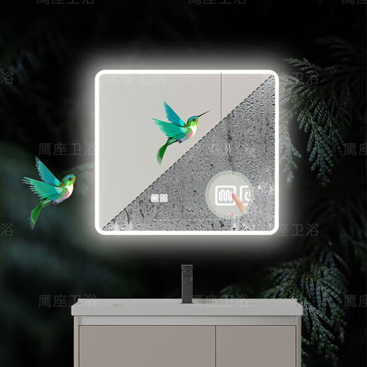 JOMOO Cream Style Space Aluminum Bathroom Cabinet Bathroom Ceramic Integrated Washbasin Washbasin Cabinet Combination Bathroom Washstand Double-Open Main Cabinet 1047 Ceramic Basin + Arc Mirror Cabinet (