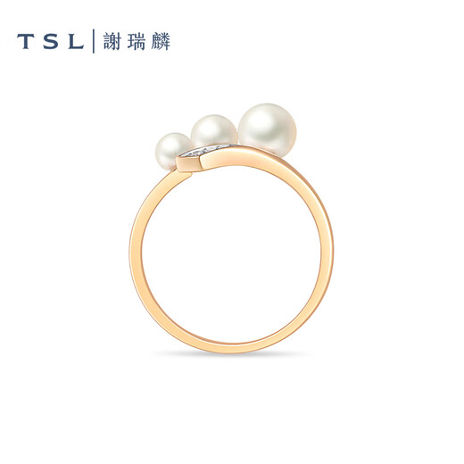Xie Ruilin (TSL) TGOL Fashion Pearl Series 18K Gold Diamond Pearl Ring Offline Same Style 63644